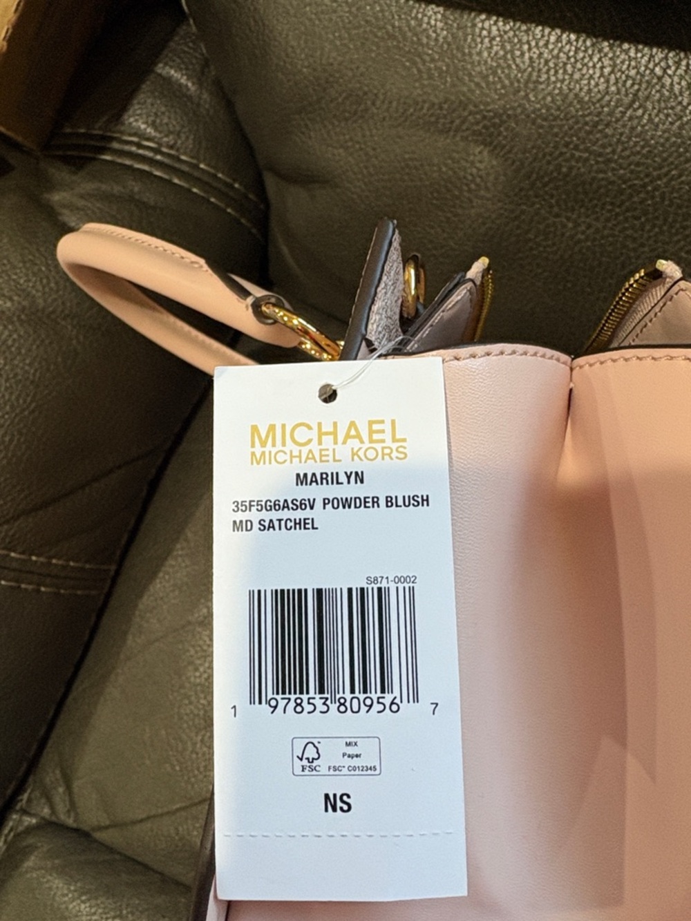 Michael Kors medium satchel in powder blush - Picture 10 of 10
